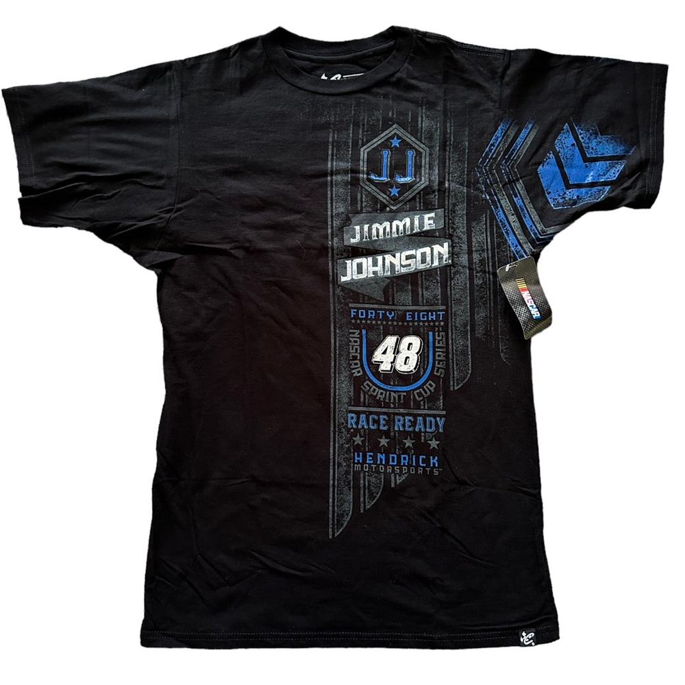 NASCAR “Jimmie Johnson #48” Black Med. Double Sided Graphics T-shirt NWT